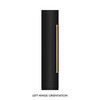 ZLINE 42-Inch Column 12.5 Cu. Ft. Refrigerator and 8.6 Cu. Ft. Freezer in Black Stainless Steel with Gold Accent