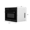 ZLINE 2-Piece Appliance Package - 30-inch Electric Wall Oven & 24-inch Microwave Oven in Black Stainless Steel (2KP-MW24-AWS30BS)