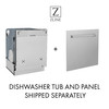 ZLINE 4-Piece Appliance Package - 30-Inch Gas Range, Hood, Refrigerator with Water Dispenser, and Dishwasher in Stainless Steel