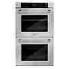 ZLINE 3-Piece Appliance Package - 30-Inch Gas Rangetop, Over-the-Range Microwave, and Double Wall Oven in Stainless Steel (3KP-RTOTR30-AWD)