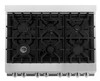 ZLINE 3-Piece Appliance Package - 36-Inch Dual Fuel Range, Refrigerator, and 3-Rack Dishwasher in Stainless Steel