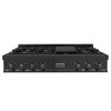 ZLINE 3-Piece Appliance Package - 48 in. Rangetop, 30 in. Wall Oven, & Premium Hood in Black Stainless Steel