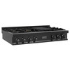 ZLINE 3-Piece Appliance Package - 48 in. Rangetop, 30 in. Wall Oven, & Premium Hood in Black Stainless Steel