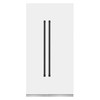 ZLINE 42-Inch Column 12.5 Cu. Ft. Refrigerator and 8.6 Cu. Ft. Freezer in White Matte with Matte Black Accent