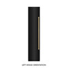 ZLINE 42-Inch Column 12.5 Cu. Ft. Refrigerator and 8.6 Cu. Ft. Freezer in Black Stainless Steel with Champagne Bronze Accent