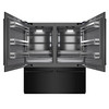 ZLINE 72-Inch 39.6 cu. ft. French Door Built-In Bottom Freezer Refrigerator with Water Dispensers and Ice Makers in Black Stainless Steel with Graphite Gray Interior (GRBIT-BS-72)