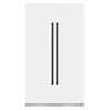 ZLINE 48-Inch Column 12.5 Cu. Ft. Refrigerator and 12.4 Cu. Ft. Freezer in White Matte with Matte Black Accents