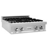 ZLINE 2-Piece Appliance Package - 30-Inch Rangetop and Convertible Range Hood in Satin Stainless Steel (2KP-RTSRH30)