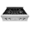 ZLINE 2-Piece Appliance Package - 30-Inch Rangetop and Convertible Range Hood in Satin Stainless Steel (2KP-RTSRH30)