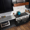ZLINE 2-Piece Appliance Package - 48-inch Dual Fuel Range with Black Matte Door and Convertible Vent Range Hood in Stainless Steel (2KP-RABLMRH48)