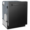 ZLINE 3-Piece Appliance Package - 48-Inch Dual Fuel Range, Refrigerator with Water Dispenser, and Dishwasher in Black Stainless Steel