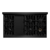 ZLINE 3-Piece Appliance Package - 48-Inch Dual Fuel Range, Refrigerator with Water Dispenser, and Dishwasher in Black Stainless Steel