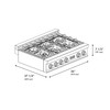 ZLINE 3-Piece Appliance Package - 36-Inch Rangetop, Convertible Wall Mount Range Hood, and Double Wall Oven in Stainless Steel (3KP-RTRH36-AWD)