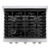 ZLINE 3-Piece Appliance Package - 30-inch Gas Range, Convertible Hood & Microwave Drawer in Stainless Steel (3KP-SGRRH30-MW)