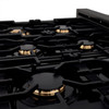 ZLINE 3-Piece Appliance Package - 36-Inch Rangetop, Double Wall Oven, and Convertible Wall Mount Range Hood in Black Stainless Steel (3KP-RTBRH36-AWD)