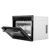 ZLINE 4-Piece Appliance Package - 36-Inch Dual Fuel Range with Brass Burners, Refrigerator, Microwave Oven, and 3-Rack Dishwasher in Black Stainless Steel