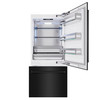 ZLINE 36-Inch 19.8 cu. ft. Built-In Bottom Freezer Refrigerator with Water Dispenser and Ice Maker in Black Stainless Steel (RBIT-BS-36)