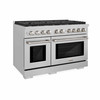 ZLINE 2-Piece Appliance Package - 48-inch Gas Range & Convertible Vent Hood in Stainless Steel (2KP-SGRRH48)