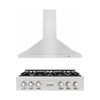 ZLINE 2-Piece Appliance Package - 36-Inch Rangetop and Covertible Range Hood in Stainless Steel (2KP-RTRH36)