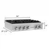 ZLINE 2-Piece Appliance Package - 36-Inch Rangetop and Convertible Range Hood in Satin Stainless Steel (2KP-RTSRH36)
