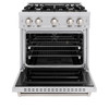 ZLINE 4-Piece Appliance Package - 30-Inch Dual Fuel Range, Hood, Refrigerator, and Dishwasher in Stainless Steel