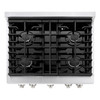 ZLINE 2-Piece Appliance Package - 30-inch Gas Range & Premium Range Hood in Satin Stainless Steel with White (2KP-SGRSWMRH30)