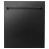 ZLINE 4-Piece Appliance Package - 30-inch Gas Range, Dishwasher, Microwave Drawer & Convertible Wall Mount Range Hood in Black Stainless Steel (4KP-SGRBRH30-MWDW)