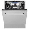 ZLINE 3-Piece Appliance Package - 36-inch Gas Range, Tall Tub Dishwasher & Premium Wall Mount Hood in Satin Stainless Steel (3KP-SGRSRH36-DWV)