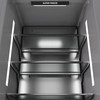 ZLINE 54-Inch Column 16.7 Cu. Ft. Refrigerator and 12.4 Cu. Ft. Freezer in White Matte with Matte Black Accent