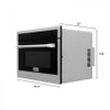 ZLINE 4-Piece Appliance Package - 48-Inch Gas Range, Refrigerator with Water Dispenser, Convertible Wall Mount Hood, and Microwave Oven in Stainless Steel (4KPRW-SGRRH48-MWO)