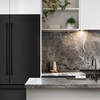 ZLINE 3-Piece Appliance Package - 30-inch Dual Fuel Range with Brass Burners, 36-inch Refrigerator, Over the Range Microwave/Vent Hood Combo in Black Stainless Steel (3KPR-RABOTRH30)
