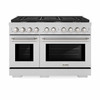 ZLINE 4-Piece Appliance Package - 48-Inch Gas Range, Tall Tub Dishwasher, Microwave Oven & Premium Hood (4KP-SGRRH48-MODWV)