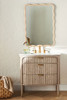 The Isla Marble-Top Fluted-Wood Single-Bathroom Vanity
