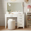 Hampton Single Pedestal Storage Vanity Desk (40")