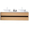 Calvet Floating Double Bathroom Vanity (55"–72")