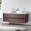 Calvet Floating Double Bathroom Vanity (55"–72")