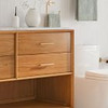 Mid-Century Open Storage Single Bathroom Vanity (24”–49") - Acorn