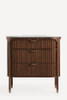 The Isla Marble-Top Fluted-Wood Single-Bathroom Vanity