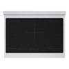 ZLINE Autograph Edition 36-Inch 5.2 Cu. Ft. Paramount Induction Range with 5 Element Cooktop and Electric Convection Oven in Satin Stainless Steel with White Matte Door and Polished Gold Accents (SINRSZ-WM-36-G)