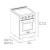 ZLINE Autograph Edition 24-Inch 3.2 Cu. Ft. Paramount Induction Range with 3 Element Cooktop and Electric Convection Oven in Satin Stainless Steel with Polished Gold Accents (SINRSZ-24-G)