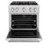 ZLINE 30-Inch 4.2 Cu. Ft. Classic Gas Range with 4 Burner DuoPro™ Cooktop and Convection Gas Oven in Satin Stainless Steel (PCGRS-30)