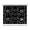 ZLINE 30-Inch 4.2 Cu. Ft. Classic Gas Range with 4 Burner DuoPro™ Cooktop and Convection Gas Oven in Satin Stainless Steel (PCGRS-30)
