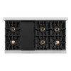 ZLINE Autograph 48-Inch Classic Gas Range with 8 Burner DuoPro™ Cooktop and Dual Ovens with Champagne Bronze Accents (PCGRZ-48-CB)