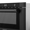 ZLINE 5-Piece Appliance Package - 48-Inch Paramount Dual Fuel Range, Wall Mount Range Hood, 36-Inch French Door Refrigerator with Water Dispenser, Dishwasher, and 24-Inch Microwave Drawer in Black Stainless Steel