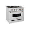 ZLINE 36-Inch 5.2 Cu. Ft. Classic Dual Fuel Range with 6 Burner DuoPro™ Cooktop and Electric Convection Oven in Satin Stainless (PCDRS-36)