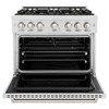 ZLINE 36-Inch 5.2 Cu. Ft. Classic Dual Fuel Range with 6 Burner DuoPro™ Cooktop and Electric Convection Oven in Satin Stainless (PCDRS-36)
