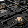 ZLINE 30-Inch 4.2 Cu. Ft. Classic Dual Fuel Range with 4 Burner DuoPro™ Cooktop and Convection Oven in Black Stainless Steel (PCDRB-30)