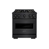 ZLINE 30-Inch 4.2 Cu. Ft. Classic Dual Fuel Range with 4 Burner DuoPro™ Cooktop and Convection Oven in Black Stainless Steel (PCDRB-30)