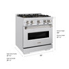 ZLINE 30-Inch 4.2 Cu. Ft. Classic Dual Fuel Range with 4 Burner DuoPro™ Cooktop and Convection Oven in Satin Stainless Steel (PCDRS-30)