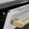 ZLINE Autograph Edition 24-Inch 3.2 cu. ft. Paramount Induction Range with 3 Element Cooktop and Electric Convection Oven in Satin Stainless Steel with Champagne Bronze Accents (SINRSZ-24-CB)